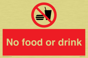 No food or drink